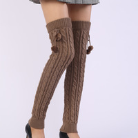 Knitting Over the Knee Socks Legging - Thumbnail 3