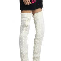 Knitting Over the Knee Socks Legging - Thumbnail 5