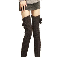Knitting Over the Knee Socks Legging - Thumbnail 6