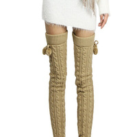 Knitting Over the Knee Socks Legging - Thumbnail 7