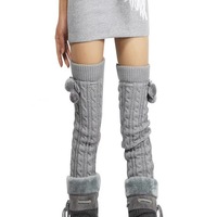 Knitting Over the Knee Socks Legging - Thumbnail 8