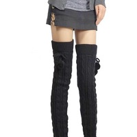 Knitting Over the Knee Socks Legging - Thumbnail 10