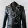 Men’s Emo-Inspired Studded Leather Jacket – Rock Punk Detailing for the Ultimate Alternative Look-1