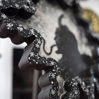 Krampus Snowflake - Wood panel painting - Thumbnail 1