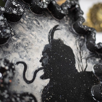 Krampus Snowflake - Wood panel painting - Thumbnail 2