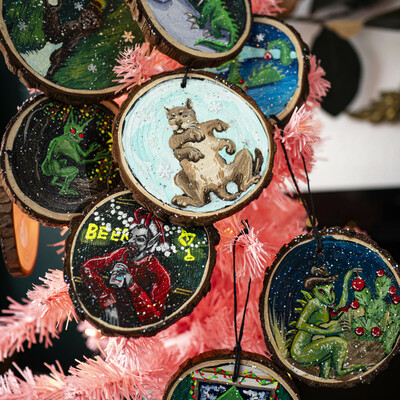Cryptidmas ornaments