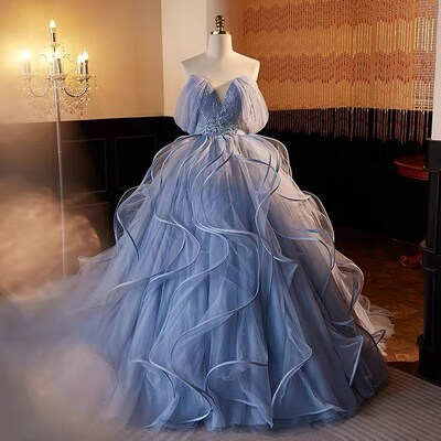 Ball gown formal dress, evening dress,prom gowns,prom dresses z71 - Thumbnail 1