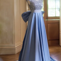 Sky Blue Ball Gown Formal Dress, Evening Dress,Prom Gowns,Prom Dresses Z72 - Thumbnail 2