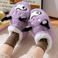 Fuzzy Kuromi High Top Plush Slippers - Thumbnail 4