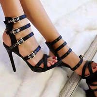 Sexy Buckle Fashion Thin-Strap High Heel Sandals - Thumbnail 3