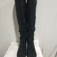 Starry Sky Sparkle: Cone Slope Kick with Knee-Length Boots - Thumbnail 3
