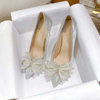 Versatile Fairy-inspired Silver Stiletto Heels Shoes Heel Height 9CM - Thumbnail 3