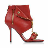 Trendy High Heeled Buckle and Flared Strap Fashion Sandals - Thumbnail 3
