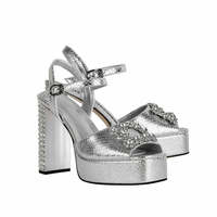 Sparkling Rivet Stiletto Sandals - Thumbnail 4