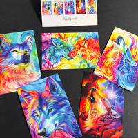 Postcard Set - Rainbow Wolves - Thumbnail 5