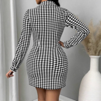 Elegant Tight Fitting Long Sleeved Dress - Thumbnail 4