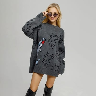 Shark oversize knitted sweater