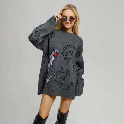 Shark Oversize Knitted Sweater