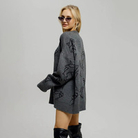 Shark Oversize Knitted Sweater - Thumbnail 1