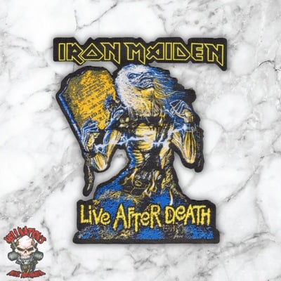 LIVE AFTER DEATH Lasercut Woven Patches
