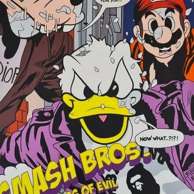 Painting by cazxu "smash. now what!?!"