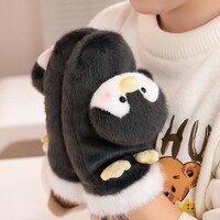 Kawaii plush capybara/penguin gloves - Thumbnail 5