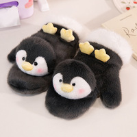 Kawaii plush capybara/penguin gloves - Thumbnail 6