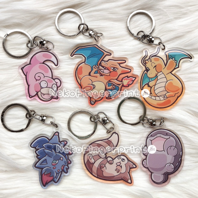 Pokemon - pressed against glass acrylic keychain vol 3