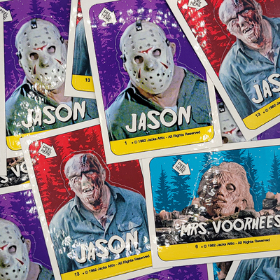 Friday the 13th part 3 - Custom Horror Trading Card Sticker Set