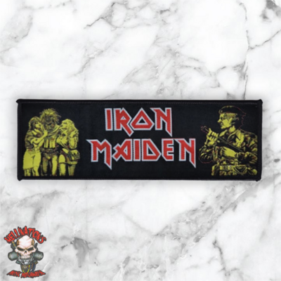 Woman in uniform stripe woven patches