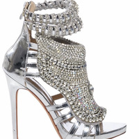 Sexy rhinestone stiletto large size party high heel women's sandals 4 Colors - Thumbnail 2