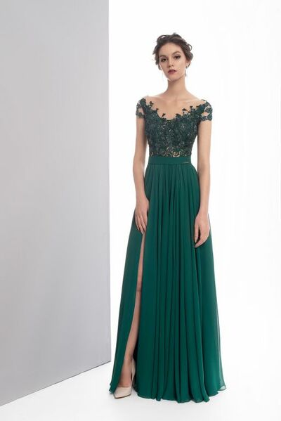Elegant Mother of the Bride/Groom Dress Green Lace Evening Formal Prom Dress
