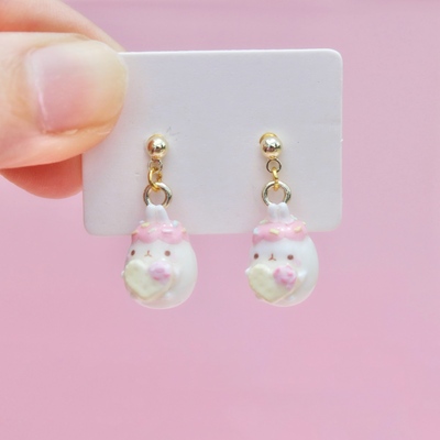 Molang sprinkle biscuit earrings