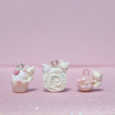 Korilakkuma dessert charms