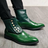 Brogue Ankle Boots Men Fashion Trend Chelsea Boots 2 colors - Thumbnail 4