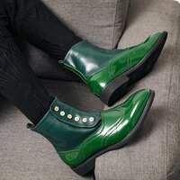 Brogue Ankle Boots Men Fashion Trend Chelsea Boots 2 colors - Thumbnail 5