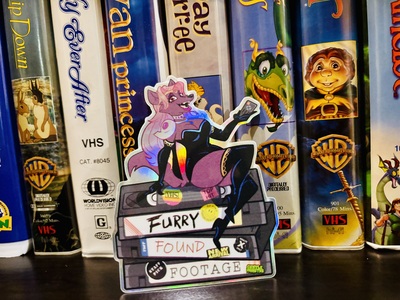Furry Found Footage holographic sticker