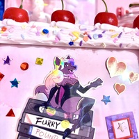 Furry Found Footage holographic sticker - Thumbnail 2