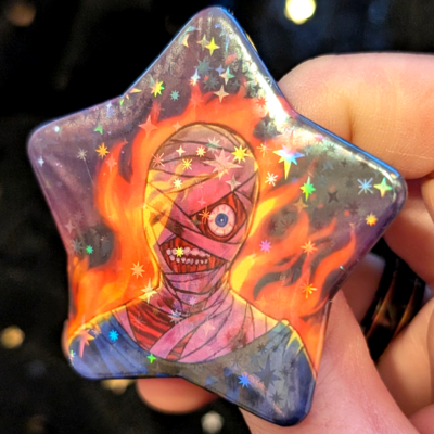 Mouthwashing pin/ sticker