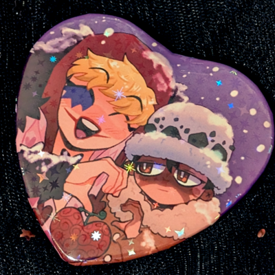 Corazon and law heart pin