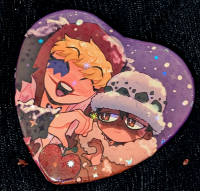 Corazon and Law Heart Pin
