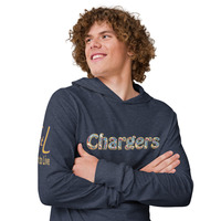 Chargers Marble Hooded Long-Sleeve Tee - Thumbnail 1