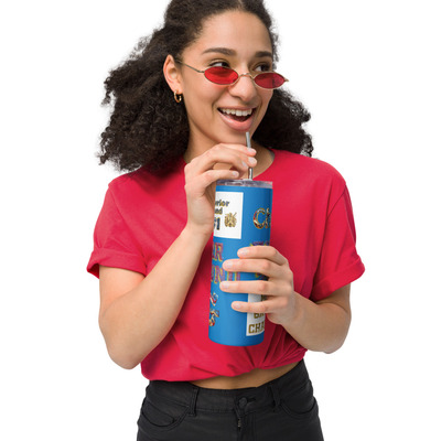 Exit 206 & fairground blue stainless steel tumbler