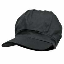 Black Oversize Cotton Newsboy Cap Hat