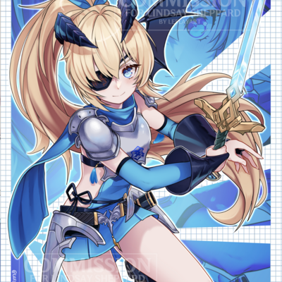 Goddess of victory nikke "guillotine winter slayer" *holographic* autographed print