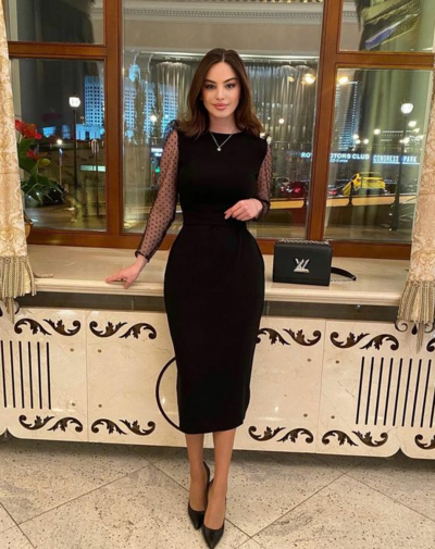 Vintage Black Evening Dresses With Long Sleeves 