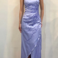 Straps A Line Lilac Evening Dresses With Beading - Thumbnail 1