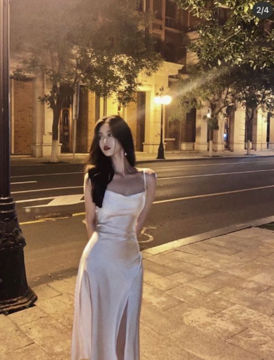 Spaghetti Strap Split Stain Prom Dress for Women