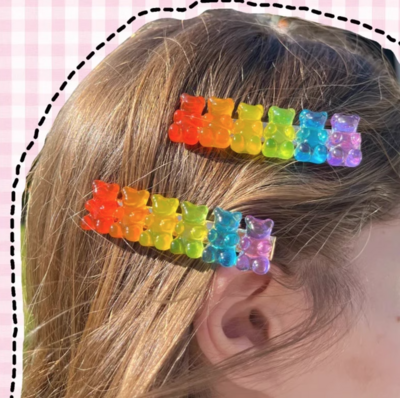 GUMMY BEAR HAIR CLIPS