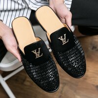 Men's shiny rhinestone toe slippers 2 colors - Thumbnail 4